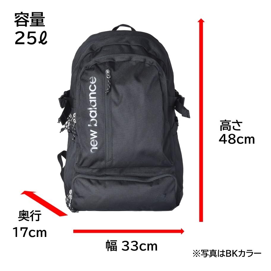 Рюкзак BIG Pocket Backpack Большая вместимость Школьный черный Клубный рюкзак для мероприятий 25 л A4 Хранение Прочный LAB55619 BKP OSZ [New Balance] (ЛАБ55619) (Черный/Розовый)