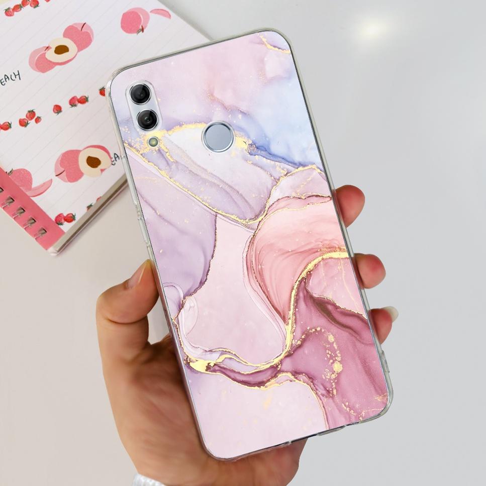 Чехол для Honor 10 Lite HRY-LX1 Роскошный Цветок Любовь Мягкий ТПУ Силикон Прозрачная Крышка Для Huawei Honor 10Lite 6.21" Чехол для Телефона Fundas