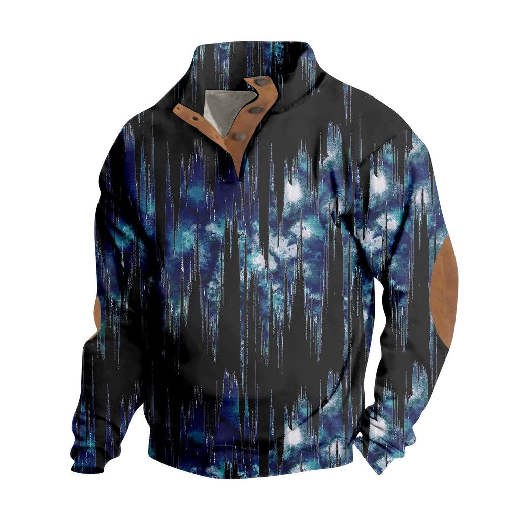 Весенне-осенняя мужская толстовка с воротником-стойкой на открытом воздухе, повседневные свитера, топы