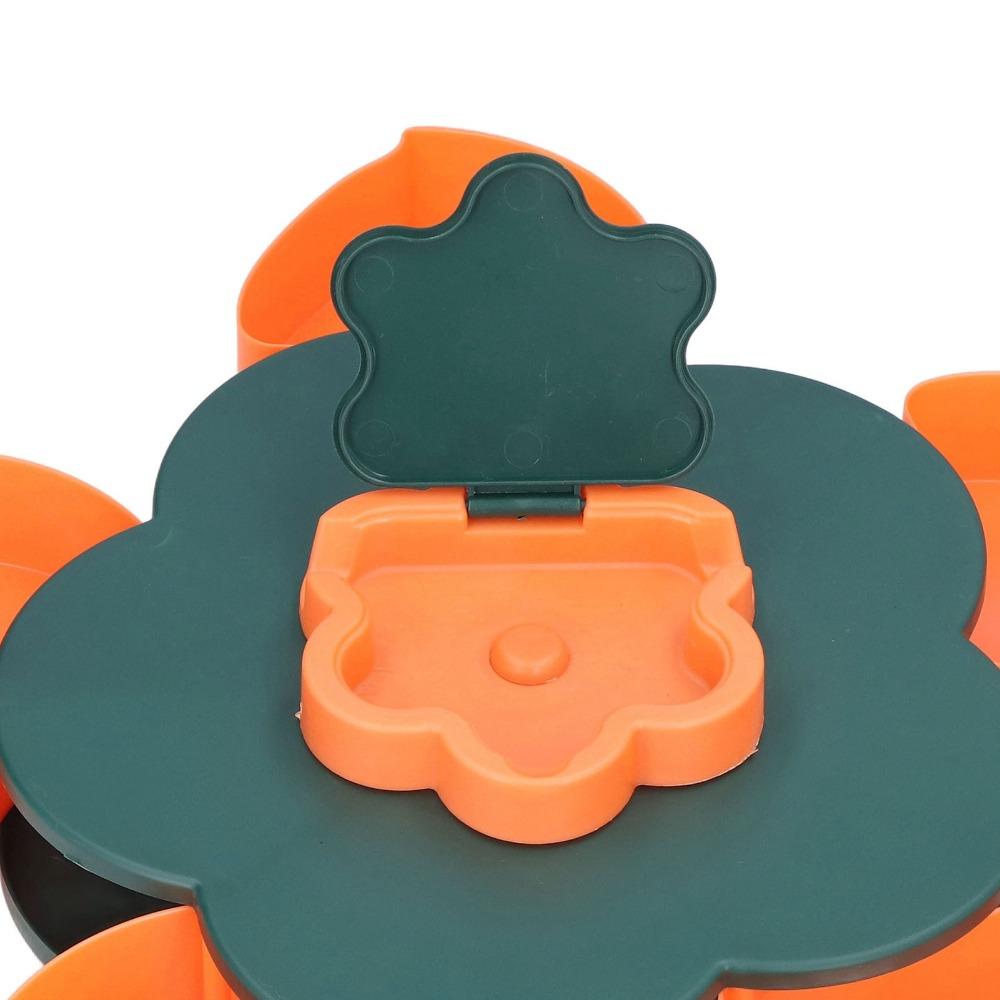 Multi-layer Candy Tray Double Layer Nut Plate 360 Rotating Storage Organizer Fruit Serving