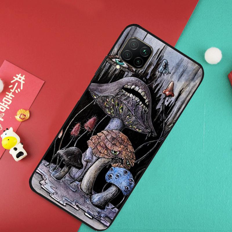 Странный Триповый Чехол с Грибами для Huawei Nova Y91 Y61 Y60 Y70 Y90 Nova 9 SE 10 11i 8i 3i P20 P30 Pro P40 Lite Чехол