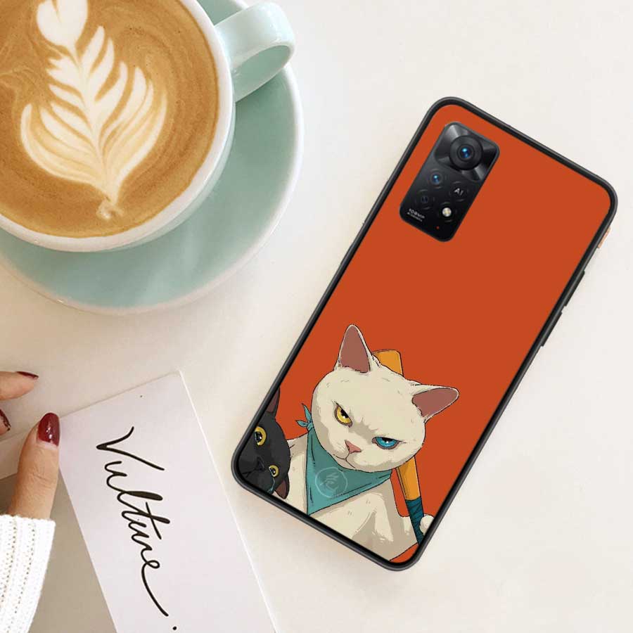 Cartoon Cats Phone Case For Redmi Note 13 Pro 5G Plus 12 12C 10 10A 10C 9 9A 9C 9T 8 8A K60 K70 Pro Xiaomi Cover 7 7A 6 6A Shell