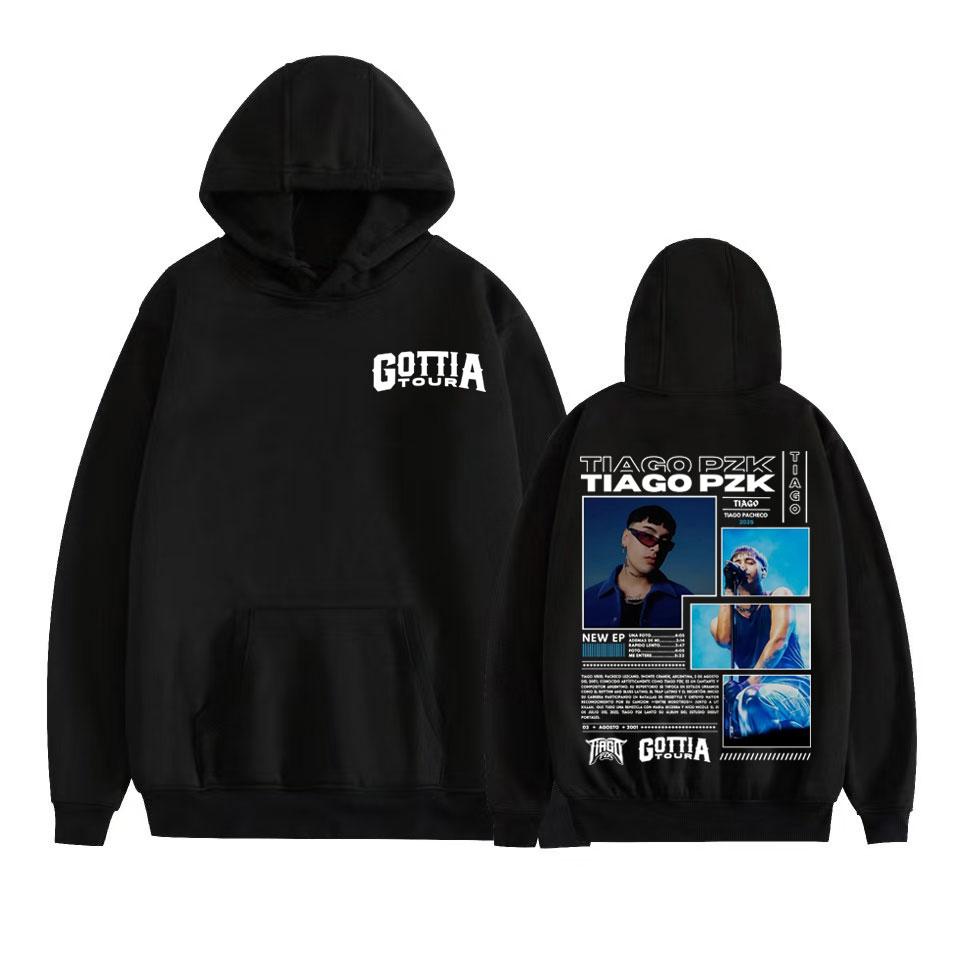 Rapper Tiago Pzk Gottia Tour New Album 2025 Hoodie Men Women Fashion Hip Hop Punk Sweatshirts Comfort Fleece Long Sleeve Hoodies