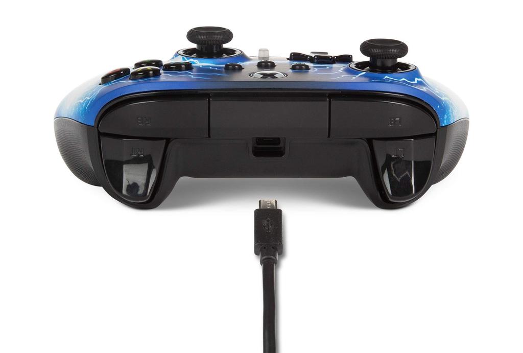 Год PowerA Enhanced Wired Controller Arc Lightning Функция двойной вибрации Кнопка «Назад» для Xbox Series Xbox PC Windows [2 Гарантия] XS One, 10/11