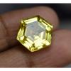 Желтый сапфир необычной огранки 9,63 карата натуральный СЕРТИФИЦИРОВАННЫЙ Размер кольца Отдельный драгоценный камень SPY-5