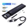 Внешний корпус твердотельного накопителя NVME M.2 2230/2242/2260/2280 M.2 на USB C 10 Гбит/с SSD Алюминиевый корпус Тип A+C для ключа M/M+B