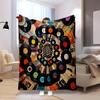 1PC Music Records printed blanket, all season lightweight home office outdoor nap multifunctional blanket A13
