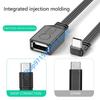 USB C на USB A Адаптер OTG Кабель 90 градусов Type C Штекер на USB 2.0 Разъем Кабель для MacBook Pro Samsung Xiaomi Ноутбука Компьютера