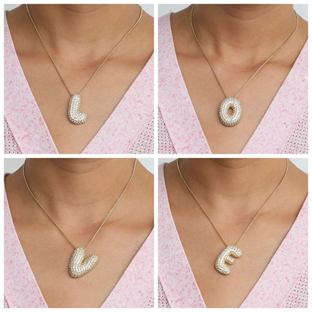 A-Z 26 Letters Necklace Gold Plated Women Chain Necklace Jewelry Gift