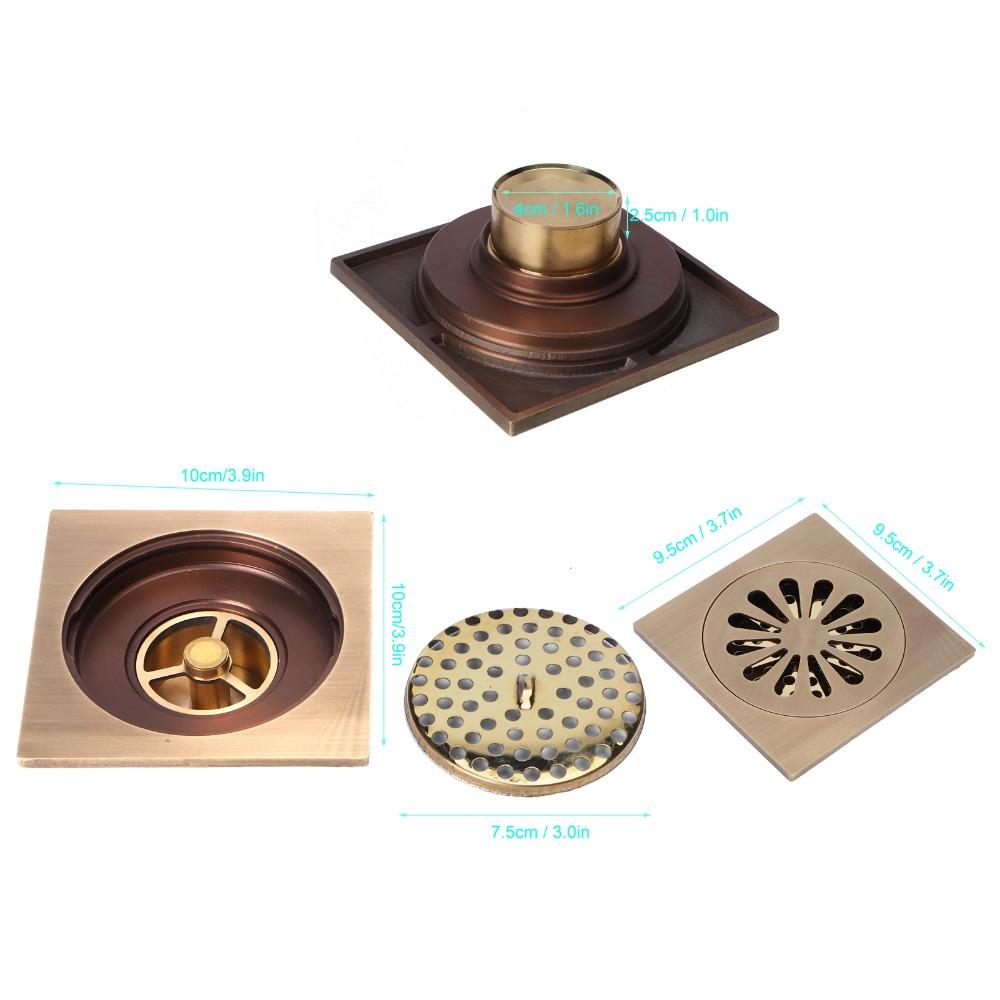 Copper Floor Drain Set Antique Floor Drain Easy Clean Shower Drain  Outdoor Shower