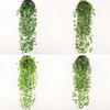 90cm Artificial Green Plant Wall Hanging Ivy Leaf Pothos Begonia Grape Vine Home Garden Wall Party Wedding Decoration