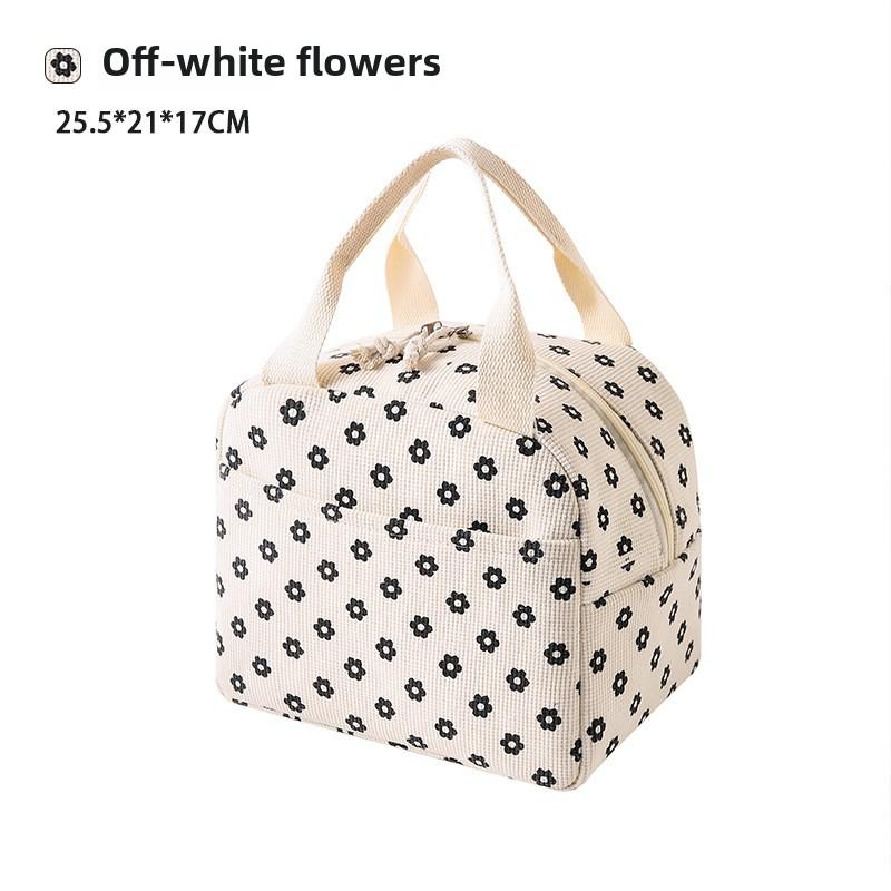 Милые сумки для еды с цветочным принтом, портативная термосумка для ланча, прочная водонепроницаемая офисная сумка-холодильник, термоизолированный чехол для льда, сумка для кемпинга