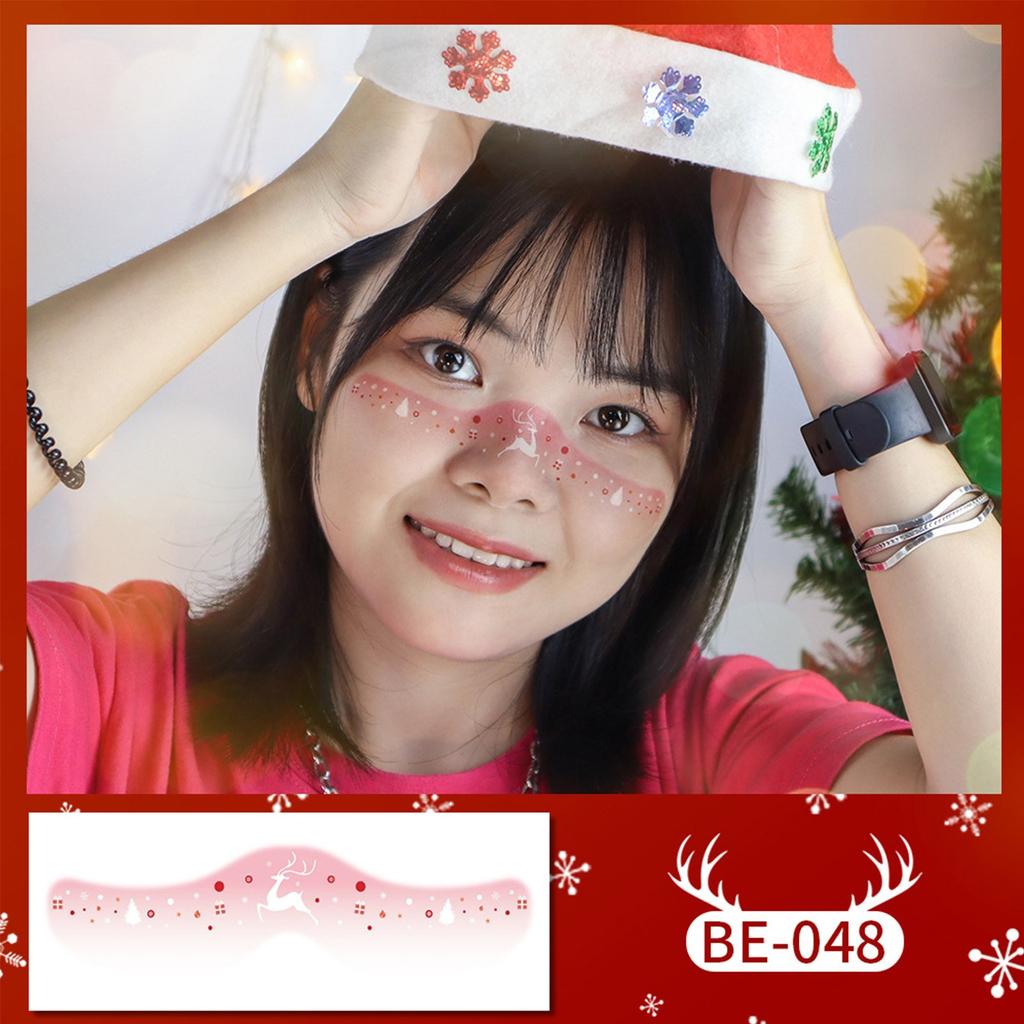 Рождественские наклейки для глаз с изображением лица, подводка для глаз, тени для век, временные наклейки, наклейки для женщин и девочек, костюм на Хэллоуин, одежда для косплея, аксессуары для вечеринок