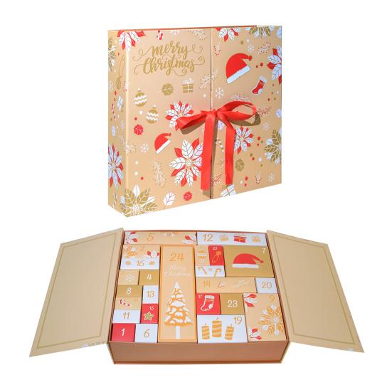 Christmas Advent Calendar 2025 24 Days Christmas Countdown Calendar with 24 Empty Boxes DIY Refillable Gift Boxes for Boys Girls Teens Adults
