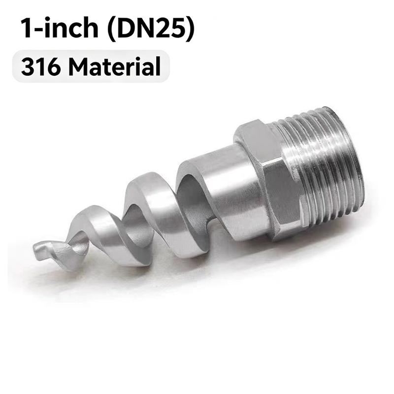 Спиральная форсунка 3/8" 1/2" 3/4"1/4" 1" Наружная резьба Нержавеющая сталь Спиральная коническая форсунка Распылитель Головка распылителя Садовая
