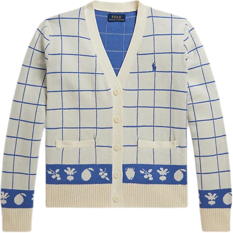 Polo Ralph Lauren Классический клетчатый хлопковый кардиган на пуговицах с V-образным вырезом, с длинным рукавом, детский свитер 313A11247-001