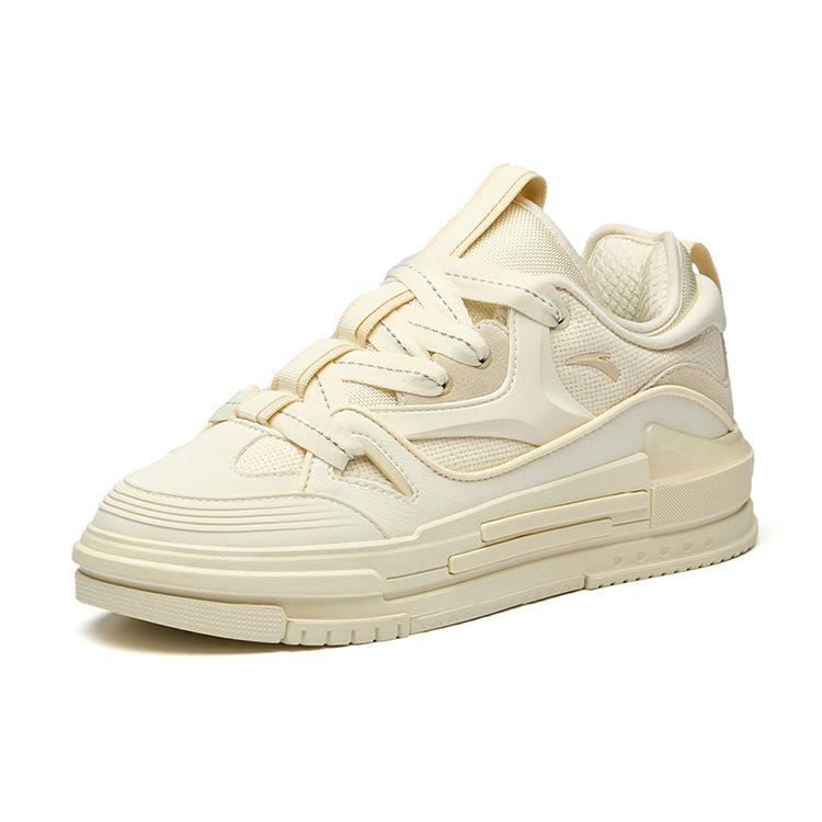 Anta Aotu Bread Shoes Толстая подошва Нескользящие низкие кроссовки для скейтбординга Мужские кроссовки Светло-бежевый 912238060-3