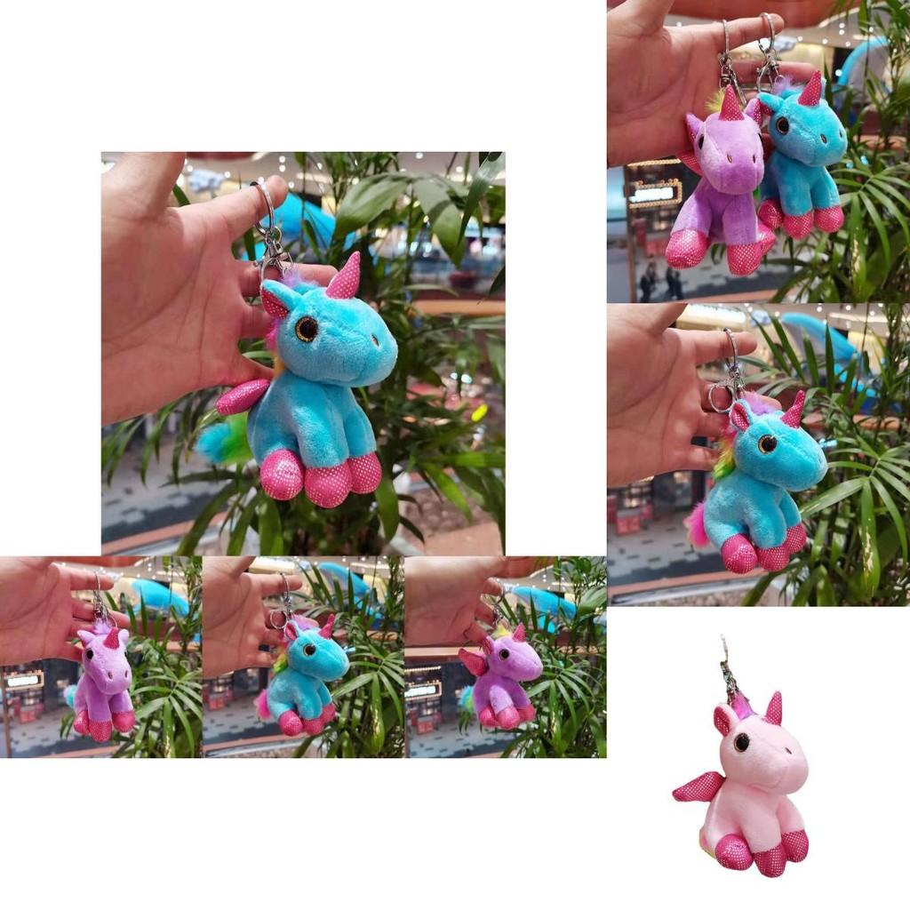 Adorable Plush Unicorn Keychain Doll Cute Cartoon Backpack Charm For Kids Gift