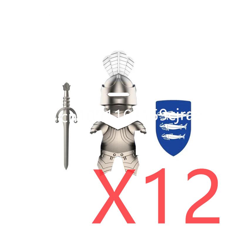 Совместимые MOC Средневековые Строительные Блоки Персонажи Солдаты Рыцари Драконов Черный Лев Орел Игрушка Подарок Кирпичики Фермер Солдат X048