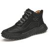 Осенняя новая мужская обувь повседневная модная обувь большого размера кожаная ручной работы обувь с высоким верхом обувь для активного отдыха и пешего туризма