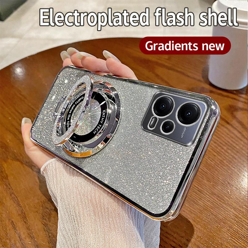 Блестящий чехол-подставка для телефона с кольцом для Oppo A3 A5 A5X Reno 14 13 FS 12 11 10 Pro 9 8 7 6 5 Lite 4Z 5Z 6Z 7Z 8Z 14F 13F 12F 11F