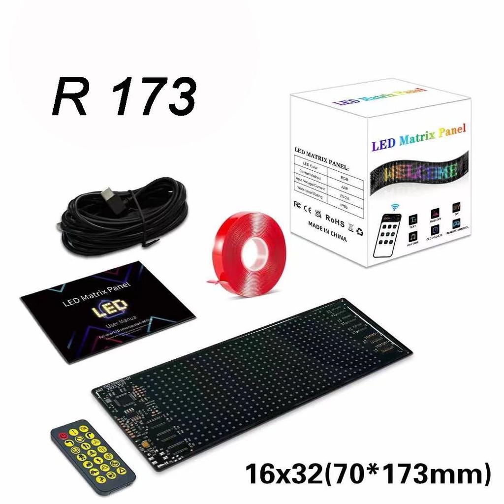 Светодиодный гибкий дисплей с дистанционным управлением и наклейка на автомобиль