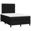 Box Spring Bed with Mattress Black 120 x 190 cm Fabric