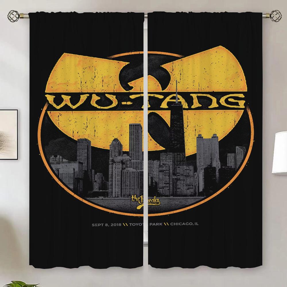 Wu T-tang Clan Elegant Room Curtains for Living Room Modern Home Decoration Blind Blackout Curtain Tiebacks Black Out Curtains