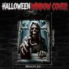 Large Size Fake Window Banner Hanging Design Horror Hanging Cloth  Home Decoration