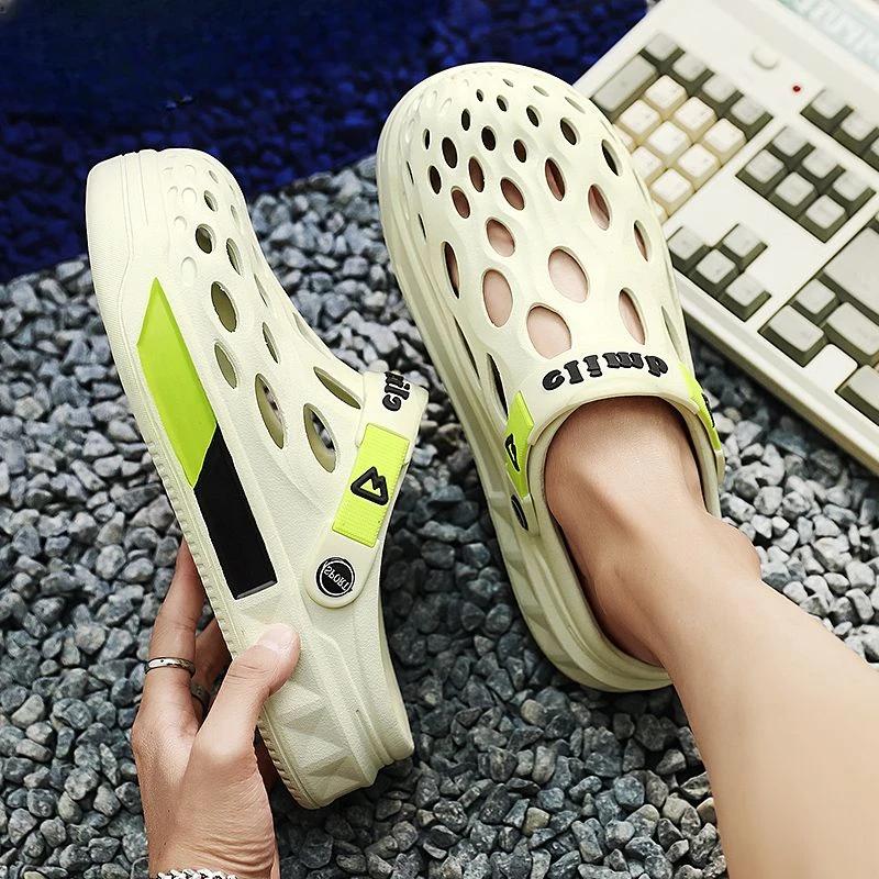 FashionSlides Casual Platform Men's Shoe Beach Male Slipper Eva Trend 2024 Cheap Shoes 2025 New In High Quality Fashion Y2k Clappers