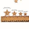Mixed Size Wooden Star-Shaped Decorations for DIY Crafts, Perfect for Wedding And Home Decor, As Well As Party Accessories
