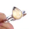 Natural Citrine Gemstone Handmade 925 Solid Sterling Silver Ring Size 7 Y8q37