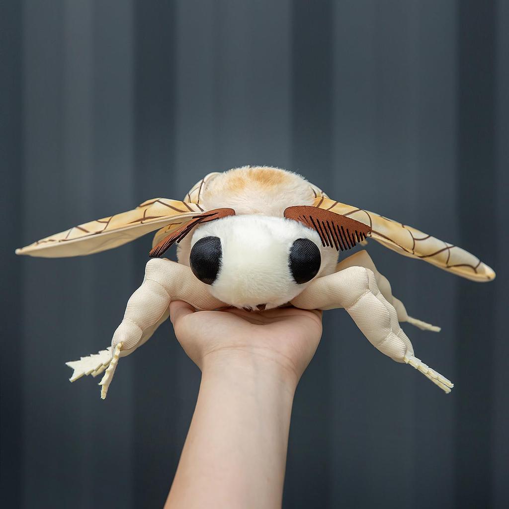 Lilizzhoumax Realistic Silk Moth Stuffed Animals Moth Stuffed Animals, Stuffed Animals, Toys for Girls, Kids Gifts Home Decor, Huggable Toys Soft