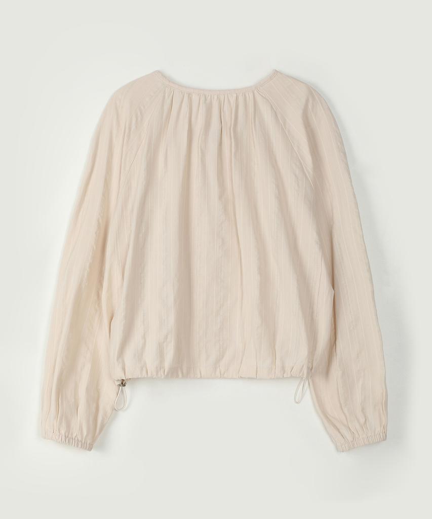 AHWE Drawstring Shirring Blouse_L Beige