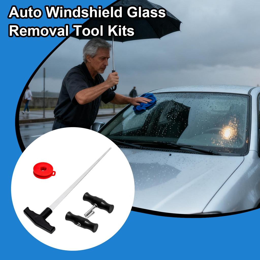 Windshield Removal Kit T-shaped Classic Vintage Auto Accessories Glass Removal Tool For Cutting Fixing Glazing De-icing Window