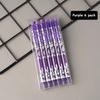 6pcs 0.5mm Erasable Gel Pen Set 6 Colors Ink Writing Gel Pens Refills Rods Washable Handle for School Office Stationery Supplies