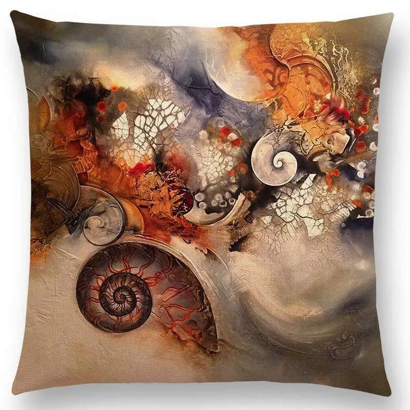 Новый d Печать Великолепная Абстрактная Живопись Таинственный Вихрь Геометрия Скульптура Наволочка для Подушки Автомобиль Диван Декоративная Наволочка