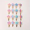 16Pcs Geometric  Hair Clip Glitter DropletColorful Gradient  Girls Children Bangs BB Alloy Hairpins Headclips Hair Accessories