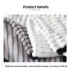 High-quality Milk Velvet Blanket with Geometric Square Print, Suitable for Bed, Travel, and Car Use. Made of Soft and Comfortable Polyester Fabric