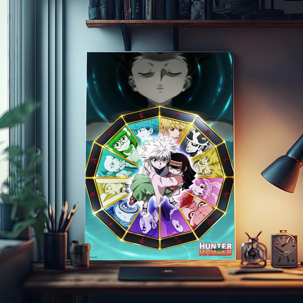 Hunter X Hunter Манга Аниме Аниме Постеры Липкая Белая Бумага Наклейка DIY Комната Бар Кафе Кавайный Декор Комнаты