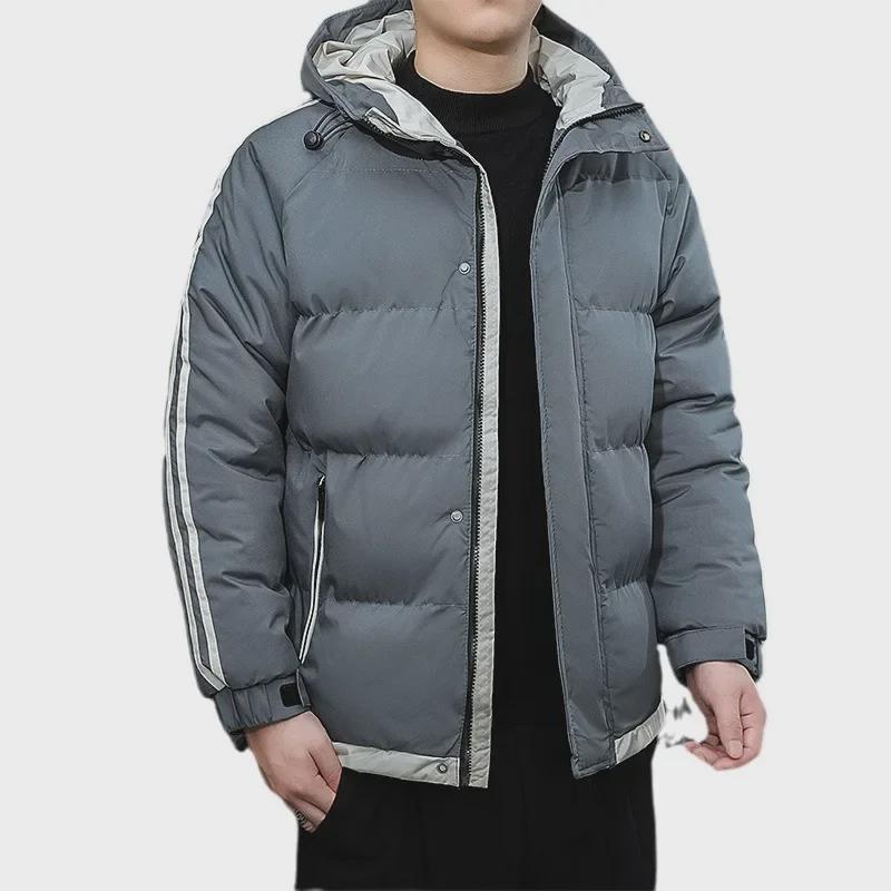 Men's 2024 Autumn/Winter Hooded Down Cotton-Padded Jacket - Casual and Thickened Style