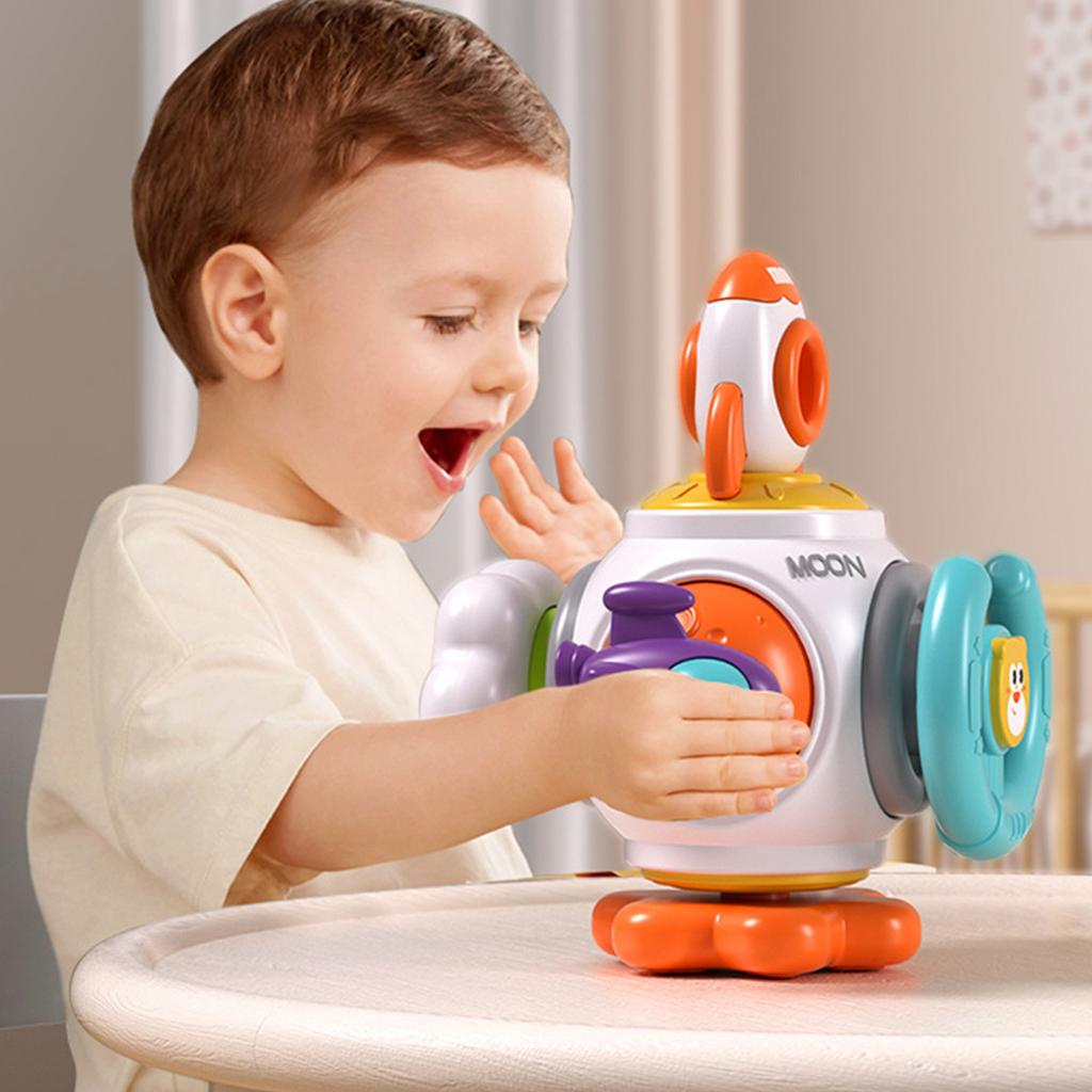 Baby Toys Busy Player Grabbing Ball Puzzle Perception Hexahedron Rotation Baby Early Education Rotation Toy