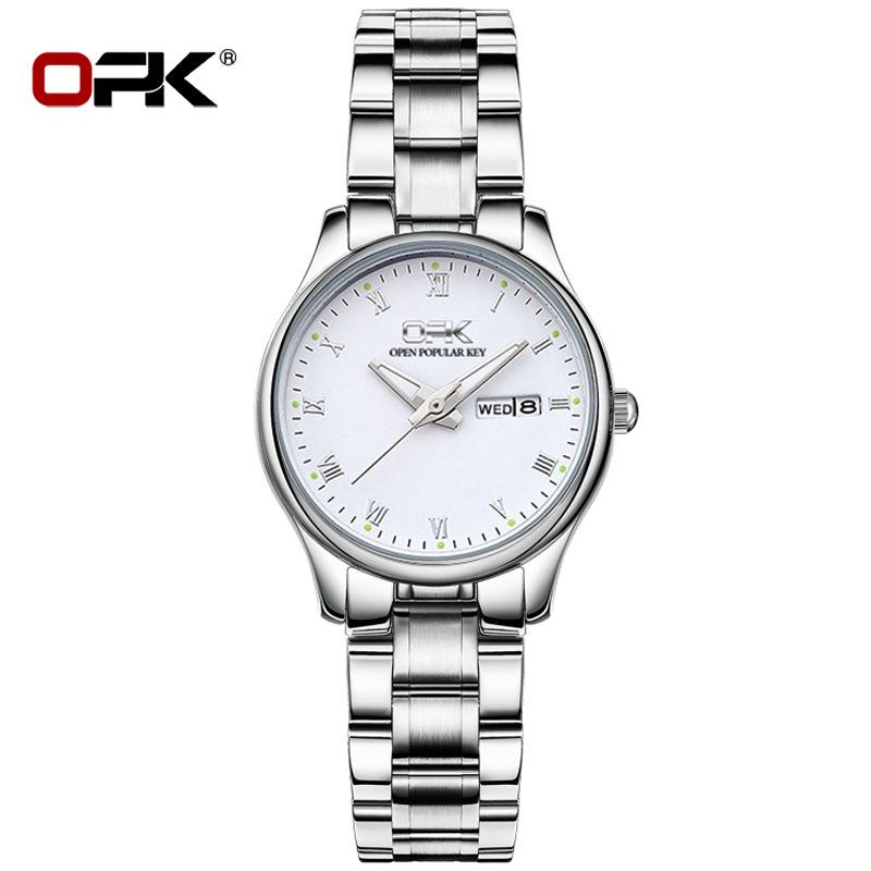 OPK Brand Watch Double Calendar Quartz Women's Watch Women's Watch