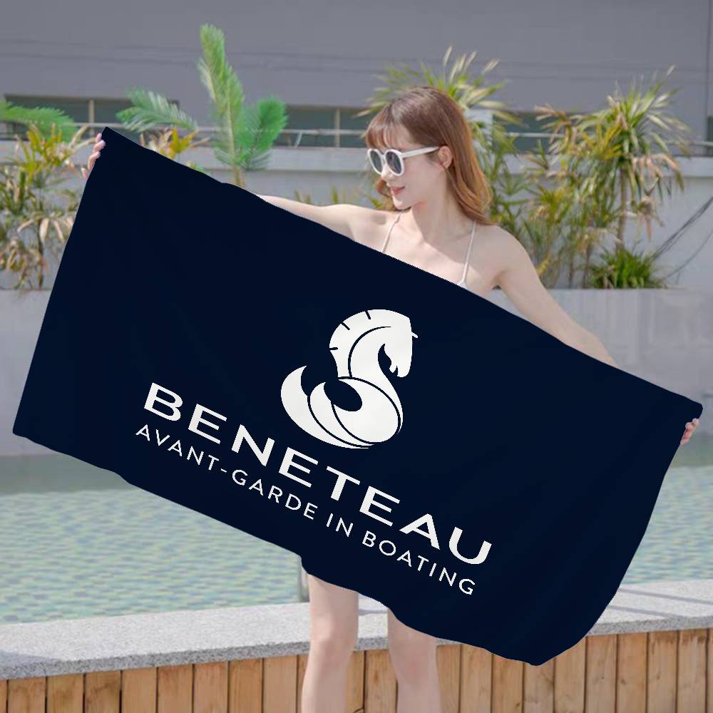B-BENETEAUS Логотип Пляжное полотенце Цветные банные полотенца для девочки Микрофибра Быстросохнущее Без песка Пляж Йога Спа Спортзал Бассейн