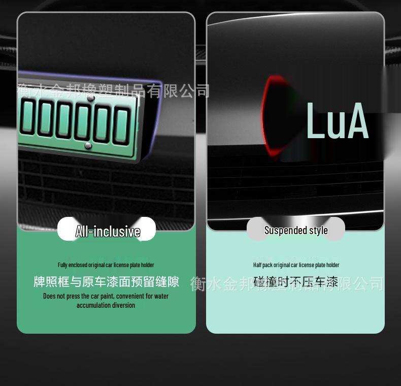 Совместимая рамка номерного знака для Tesla Model 3/Y/L - Полная защита, издание 2025 года.