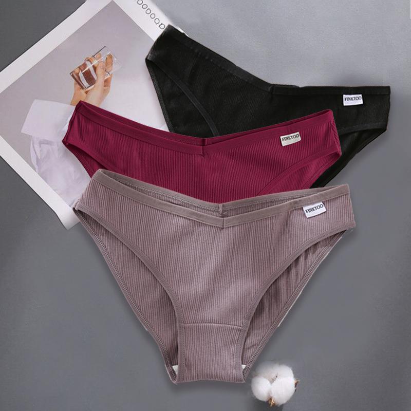FINETOO 3 шт./компл. M-XXL женские сексуальные хлопковые трусики нижнее белье женские трусы женские трусы хлопковые трусики нижнее белье для девочек