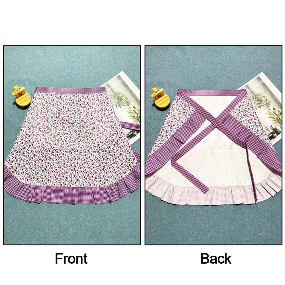 Дышащий фартук на талию с кружевом, фартук половинный для официанта, сувениры для вечеринки, кухонный