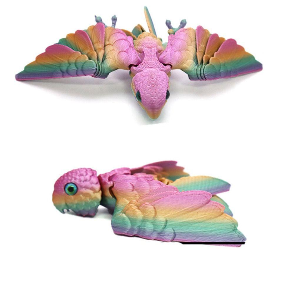 Simulated Eye 3D Printed Parrot Model 3D Articulated Parrot Toys Landscaping Decoration