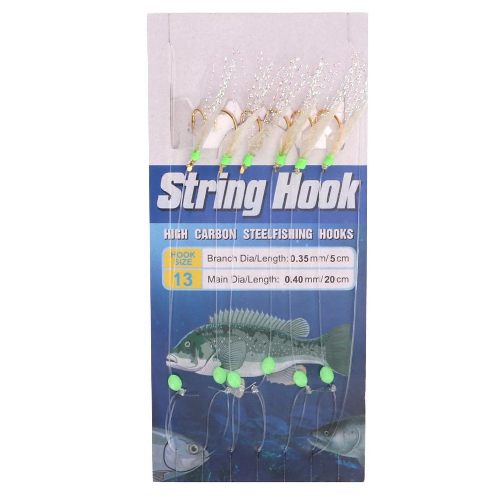 5 Sets Soft Fish Skin Fishing Rigs with Luminous Beads Fishing Lure Rigs  Saltwater Fishing