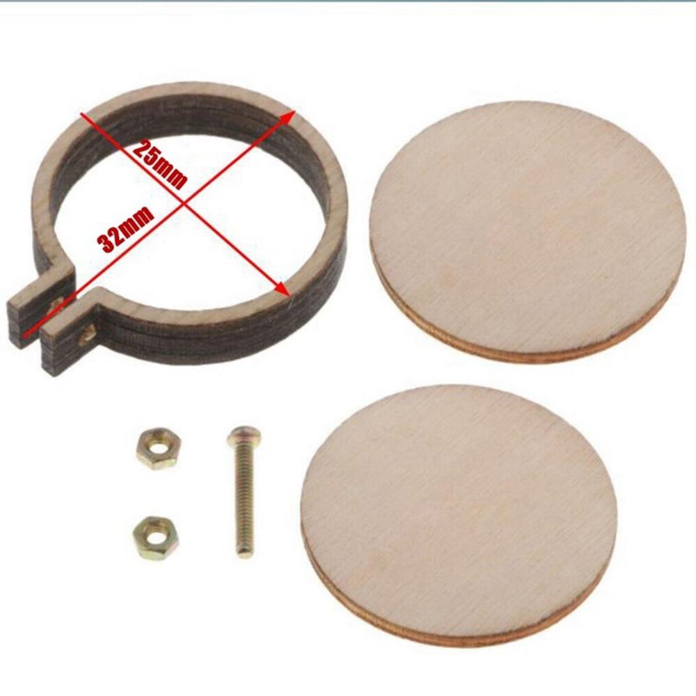 Round Cute Hand Crafts Wooden Embroidery Frame Cross Stitch Tools Hoop Ring Pendant